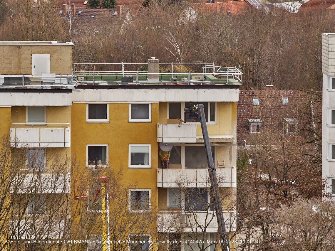 09.03.2023 - Fassadensanierung und Balkonentfernung am Karl-Marx-Ring 57c
